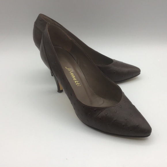 Monetti Leather Heel Brown Shoes Women’s Size 36 (6) Made in Italy - Picture 3 of 11